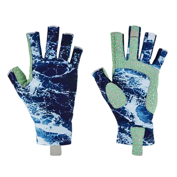 Unisex Polyester Fishing Gloves Lightweight and Breathable UV Protection Easy to Clean Non-Slip Waterproof for Outdoor Use