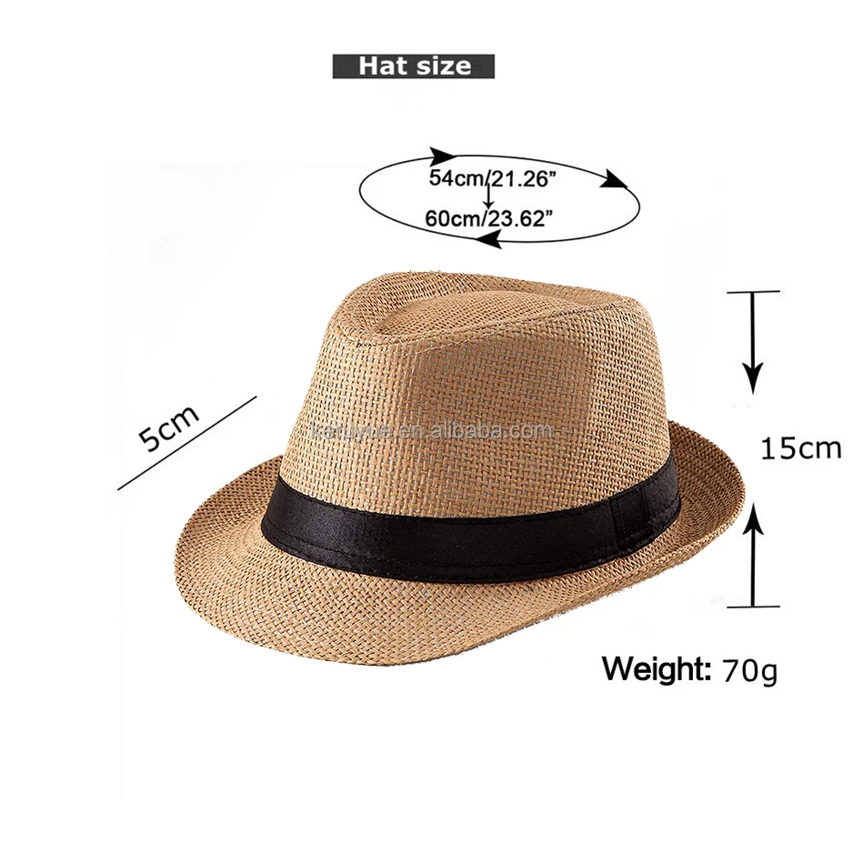 Custom Men Godfather Homburg Fedora Straw Hat With Band - Buy Homburg ...