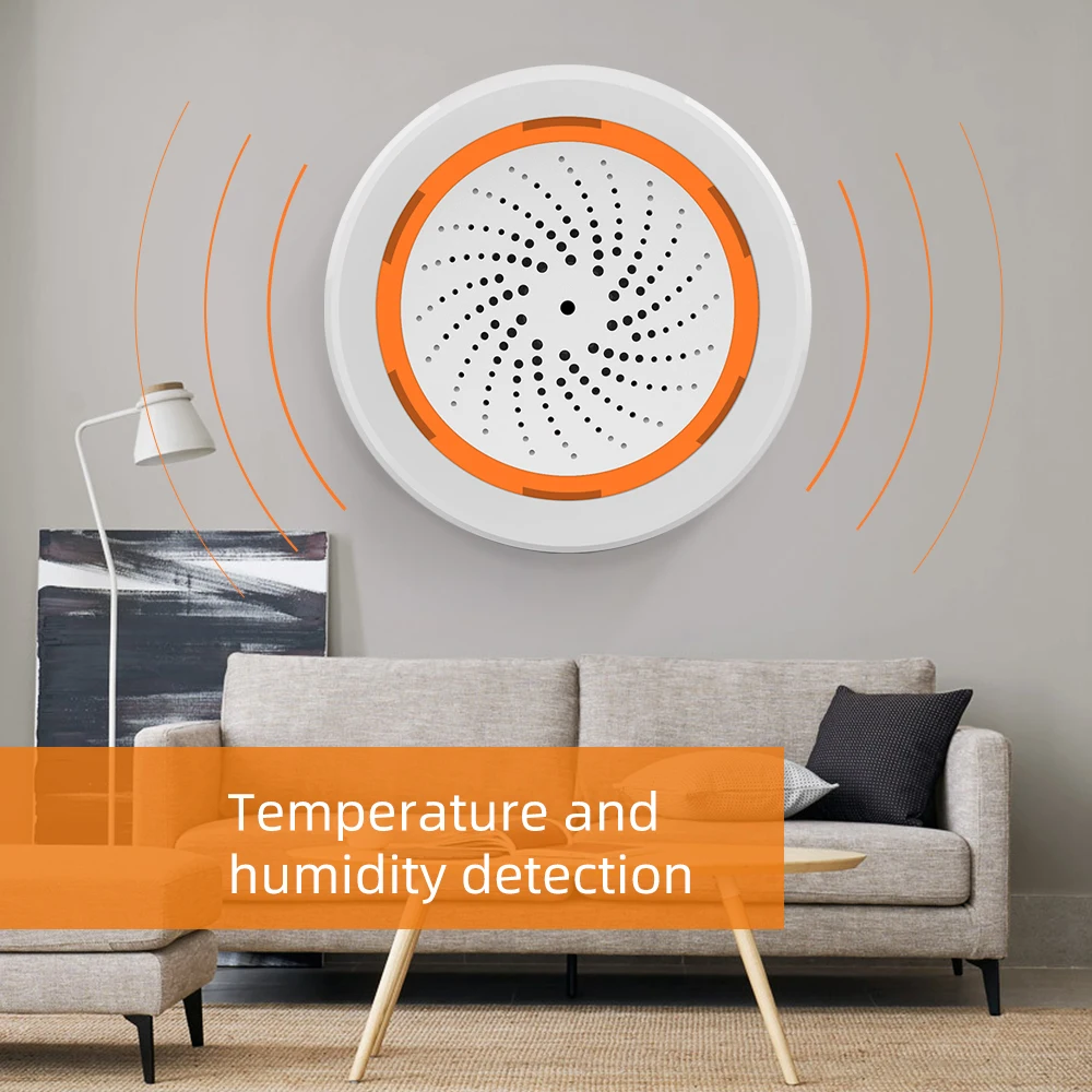 Tuya Smart Wireless Security 3 in 1 Zigbee Home Alarm Siren
