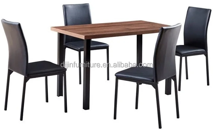 Factory Direct Wholesale Industrial Dining Tables With Wood and Metal Black Base Furniture Dining Room Sets for Dining Room Use