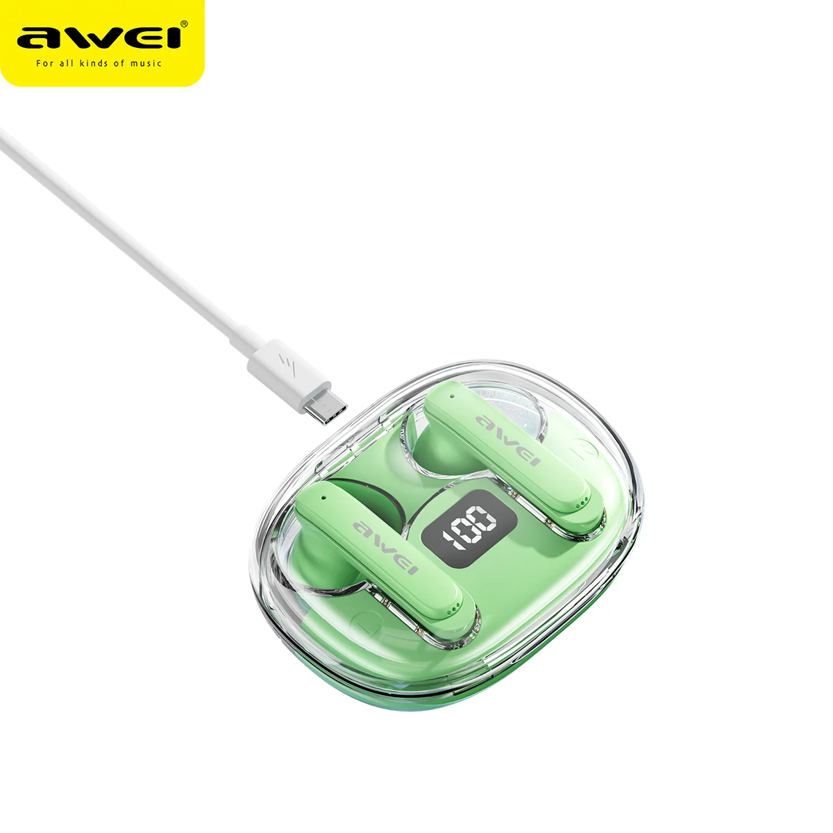 awei tws earbuds t86 wireless charging Alibaba