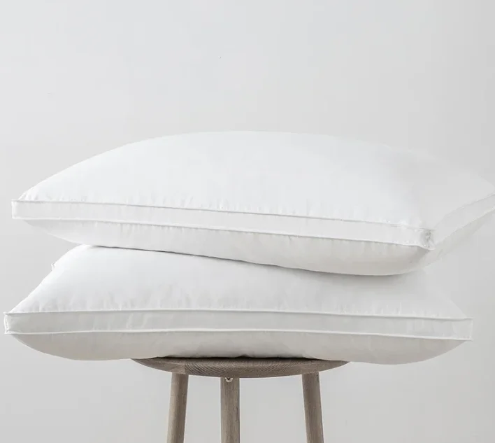 Hot Sale 3 Chamber European Standard RDS Outer Goose Down Inner Goose Feather Comforter Bed Side Sleeping Pillows with Gusset