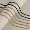 Golden 3mm square pearl necklace-60cm