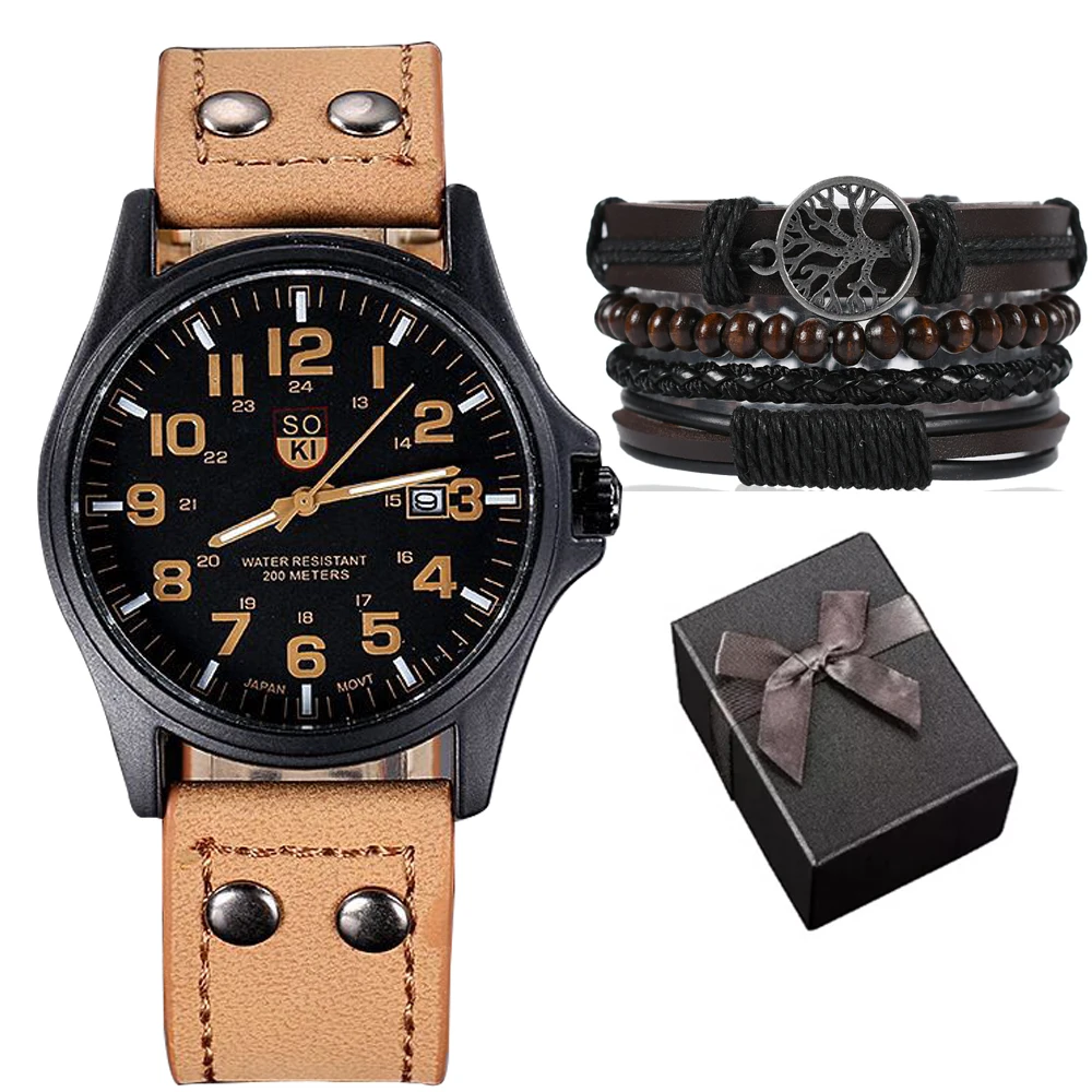 Soki Watches Glow In The Dark Watches Tops Brand Luxury Military Mens Clock  Quartz Army Watch Black Dial Date Luxury Sport Wrist Watch | Fruugo NO