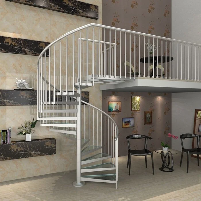 Interior De Diseño De Lujo Escalera Escaleras De Casa Para Espacios  Pequeños Con Escalones De Vidrio - Buy Escaleras En Espiral Interiores  Peldaños De Vidrio Templado,Rieles De Metal Facatorio Foshan Para Precios