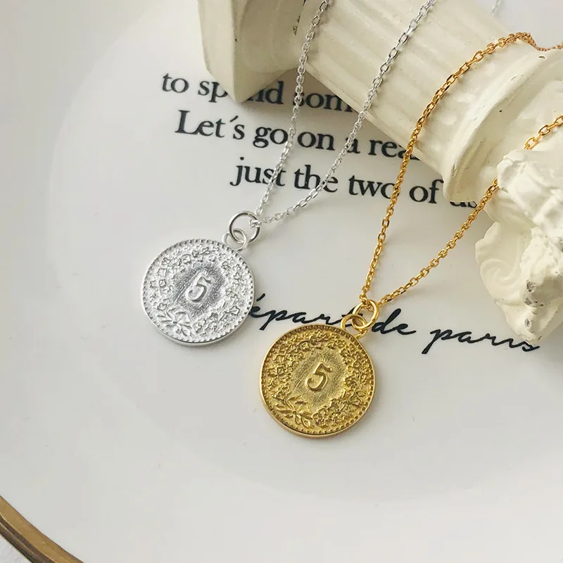 S925 Sterling Silver Necklace Golden 