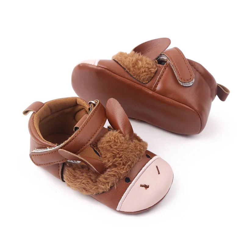 New Arrival Soft PU Leather Cute Animal Babt Toddler Newborn Shoes First Walking Prewalker Shoes details