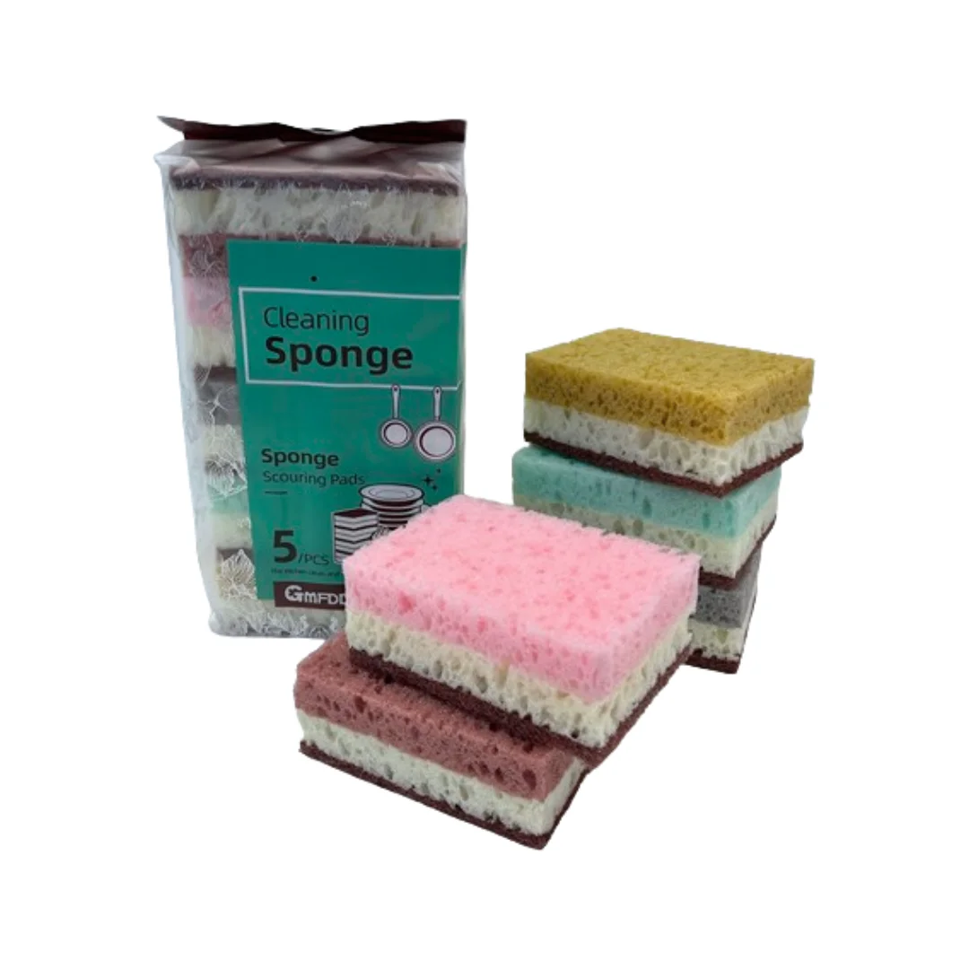 Несколько цветов оптовая продажа индивидуальные кухонные губки чистящие для домашней целлюлозы