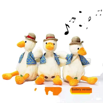 Children Reread Duck Twist Neck Baby Learn To Talk Plush Toys Can Sing Learn Tongue Duck musical toys for kids