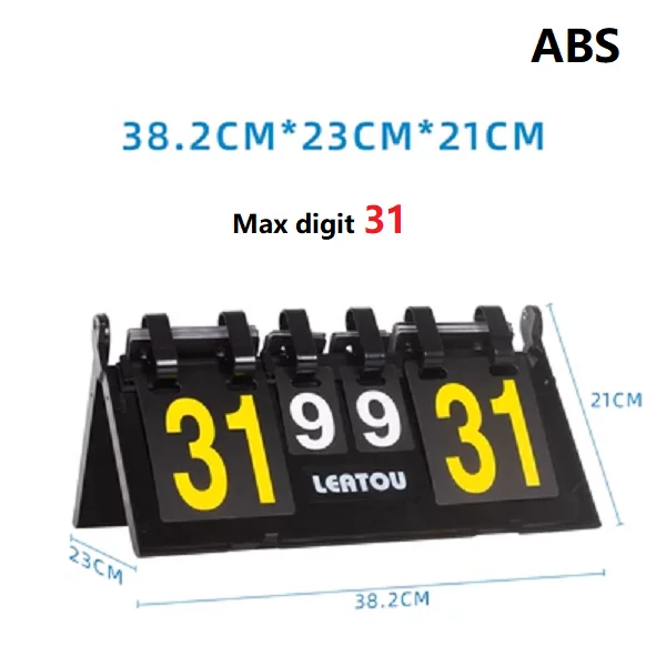 Dioche Portable Scoreboard Score Keeper Score Flipper, 2/3/4 Digit Flip