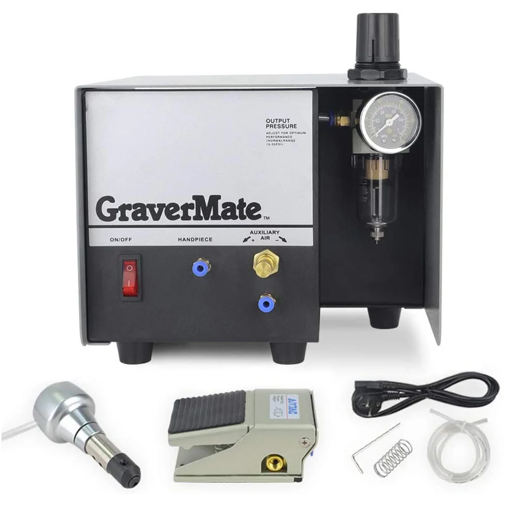 Single and Double End Pneumatic Engraver Hot Stamping Tools Jewelry Silverware Equipment Pneumatic Engraving Machine for Jewelry