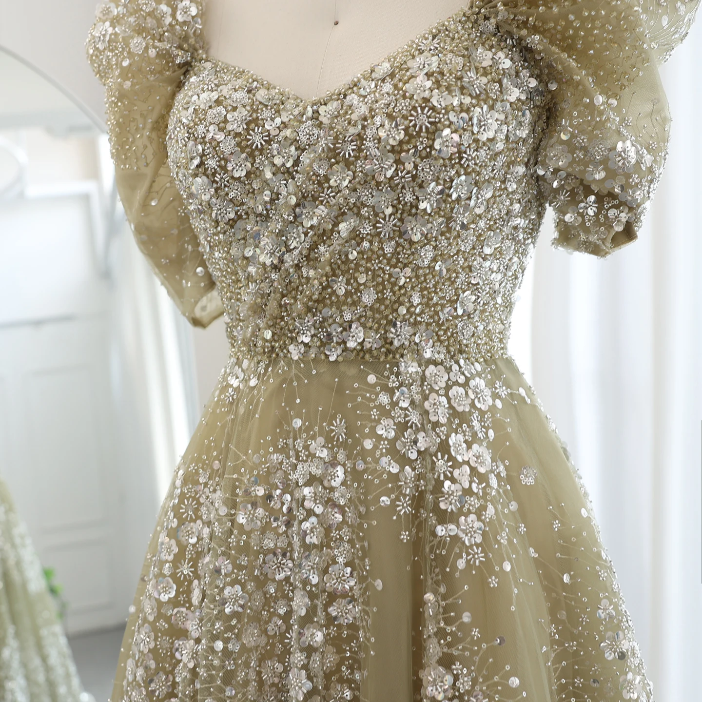 Sharon Said SS155 Evening Dress Glitter Lime Green Luxury Dubai for Women Wedding  Engagement Women Formal Party Gowns| Alibaba.com