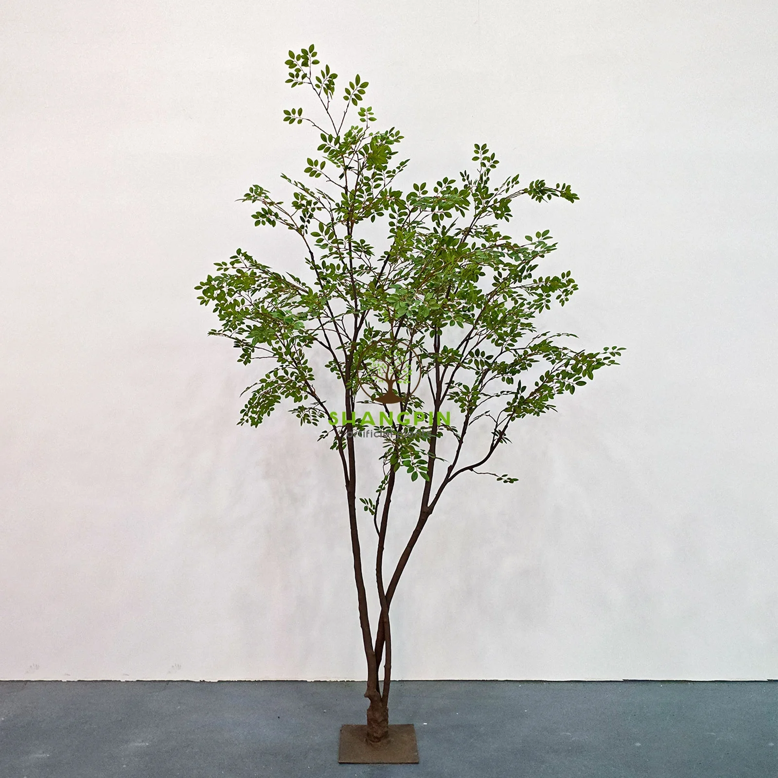 2.5M Commercial Grade Faux Sophora Japonica Artificial Green Scholar Tree | Premium Silk Foliage Landscaping Decor