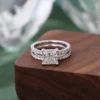 Anillo de oro blanco de 18 quilates con diamante de laboratorio