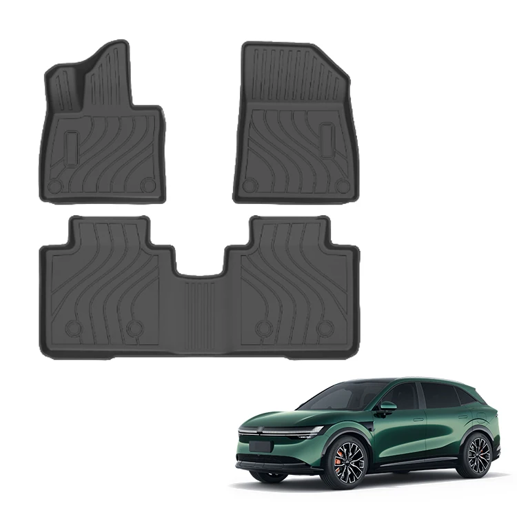 Внутренние автомобильные аксессуары Maremlyn для электромобиля Zeekr 7X: двухслойные водонепроницаемые резиновые коврики из термопластичной эластомерной резины (TPE) для салона, багажника и задних сидений