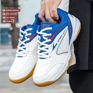 Hot Selling Breathable Unisex Badminton Sneakers Rubber Insole Sport Shoes for All Seasons for Summer Table Tennis Shoes