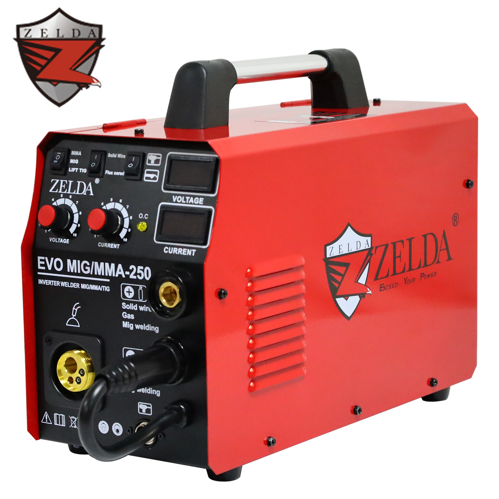 Zelda Welding Machine 5 in 1 Multifunctional MIG MAG TIG MMA Welding Machine Portable Mig 250 5kg