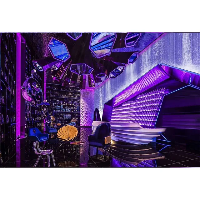 High Quality M-Shine Customized 3D Indoor LED Booth/ Nightclub & Bar & KTV DJ Table Screen for Night Club Disco Wedding Atemid