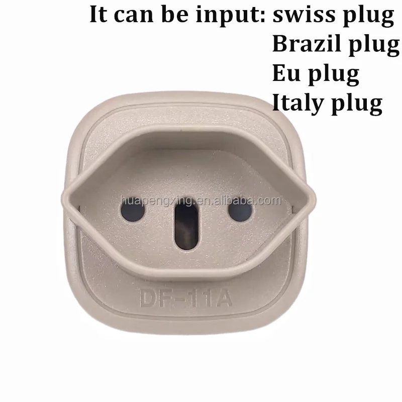 Adaptateur Prise Europe Vers Brésil - Type C/E/F Vers Type N, 2500W Max - Voyage, 1 Pièce
