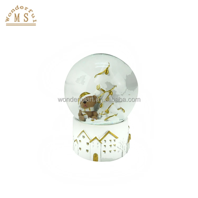 Exquisite glass Snowball Music Box Handcrafted figurines depicting Christmas igloos and Christmas trees bringing the best wishes