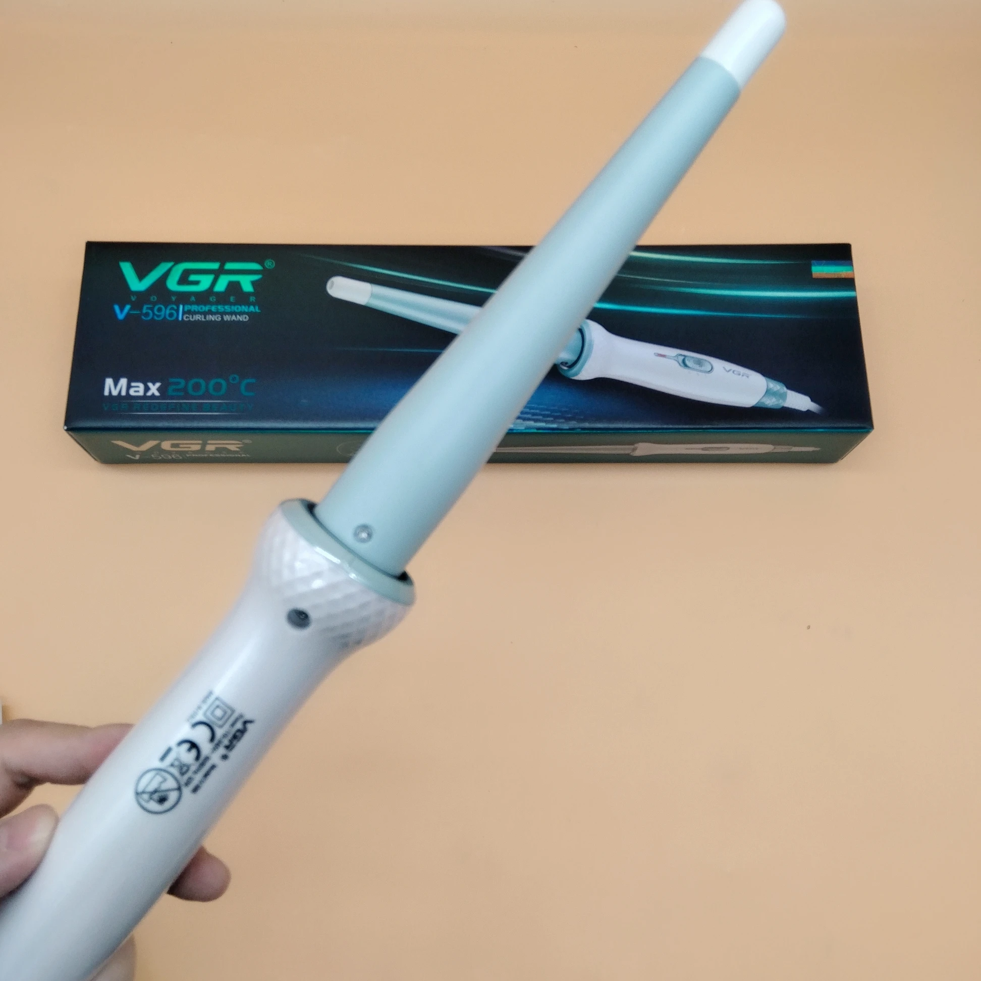 VGR V-596 Professional Hair Curler Rose Gold Titanium Inch Barrel Curling  Wand Curling Iron