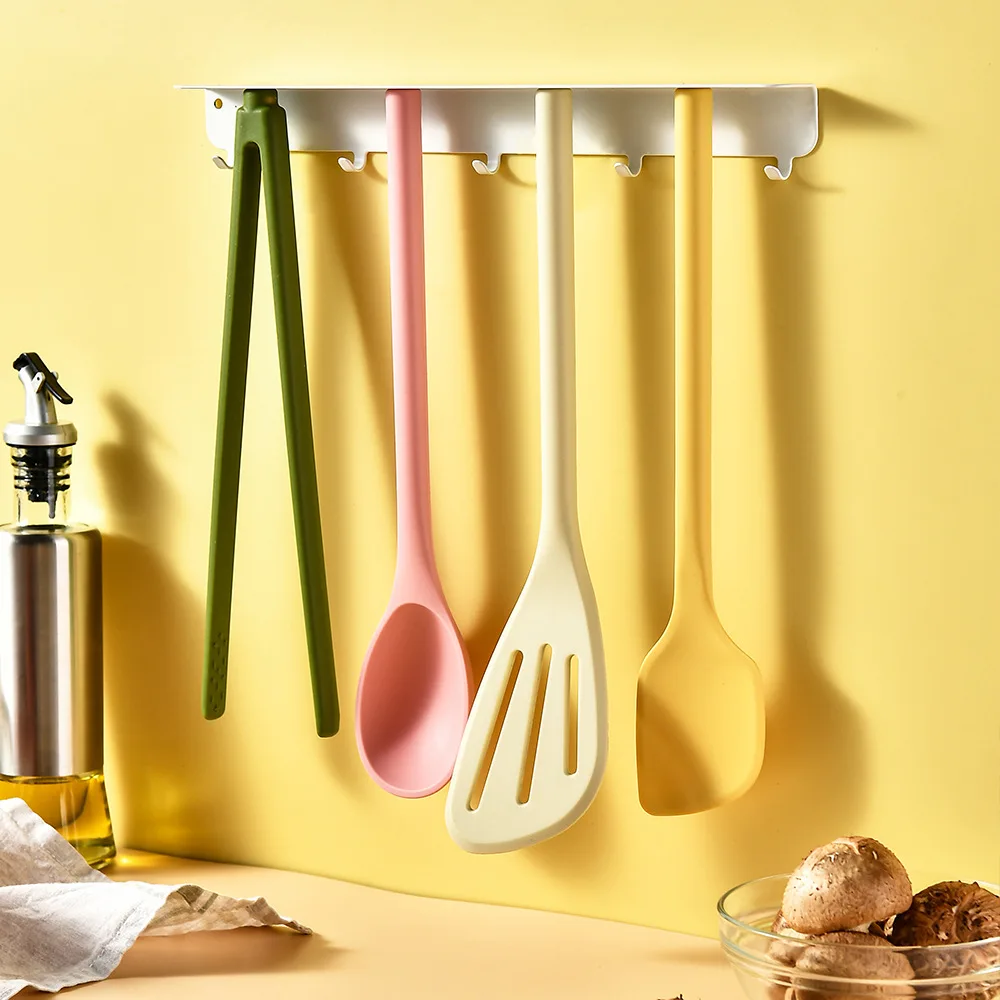 5-Piece Daily Kitchen Silicone Utensil Set Non-Stick Magnetic Suction Kitchenware Including Cooking Shovel Utensil