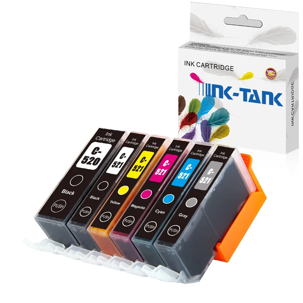 INK-TANK PGI-520 CLI-521 PGI520 CLI521 520 521 Premium Color Compatible Ink  Cartridge for Canon PIXMA IP3600 MP540 MP560 Printer