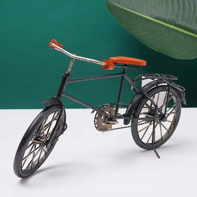 Vintage Metal Arts Crafts Iron Antique Bike Model for Home Decor