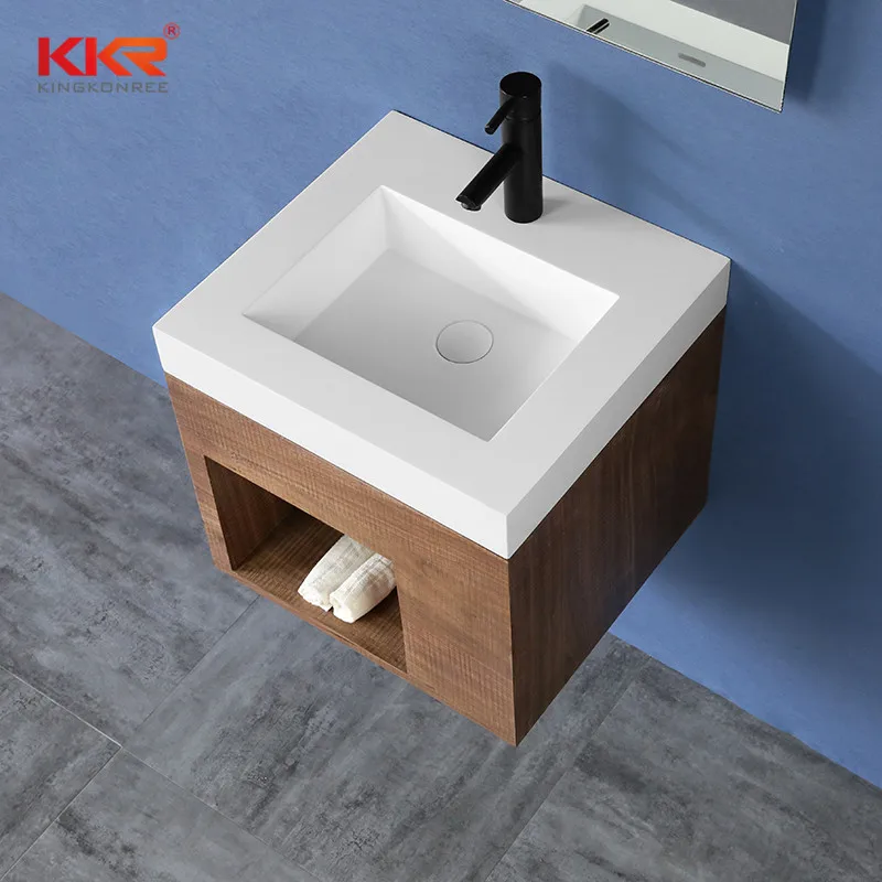 Bathroom Equipment Drawer Storage Luxury Solid Wood Marble Top
