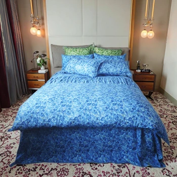 Hot Selling Luxury 100% Cotton Comforter Set Modern Style Oeko-tex Certified Premium Bedsheets Customized Bag Packed