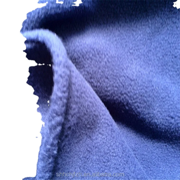 Tissu à tricoter en polyester polaire brossé à deux côtés Tissu polaire  anti-boulochage à deux côtés Tissu polaire en polyester