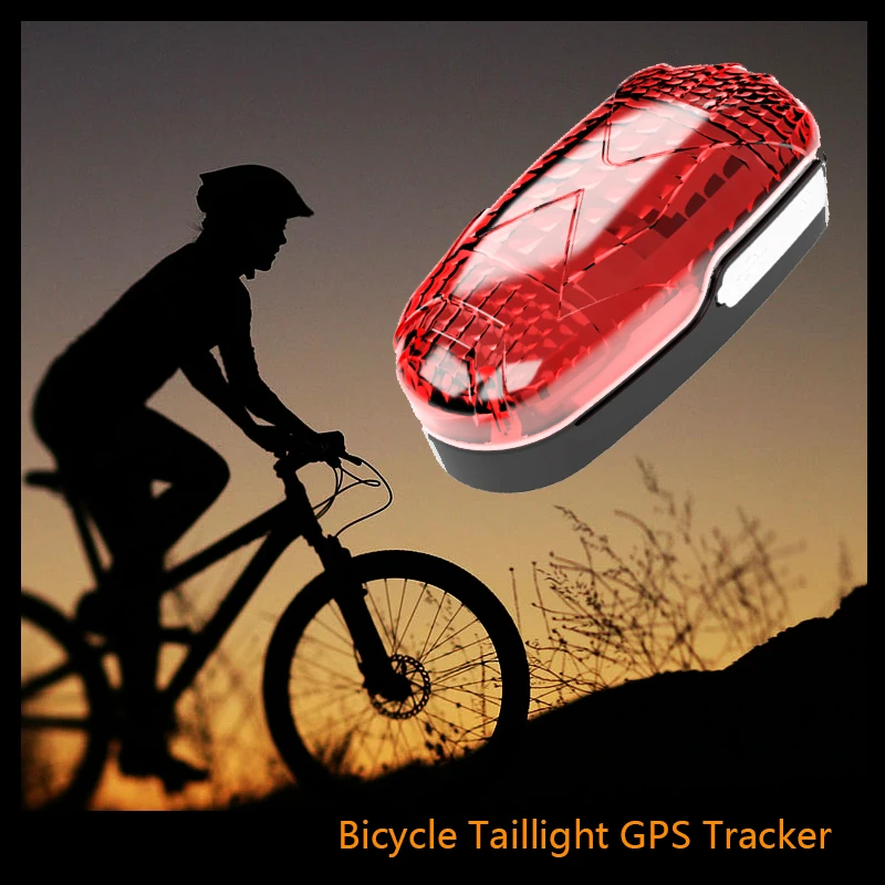 Bike GPS Tracker TK906 300 Hours Standby Waterproof SOS Alarm Low Battery Alarm LED Tail Light Locator Overspeed Alert