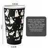 22oz halloween-themed black paper cup