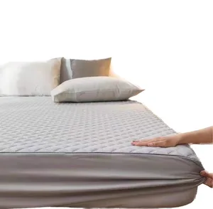 85gsm 100%polyester Ultrasonic Quilted Designer Bed Protector With TPU Waterproof Mattress Protector