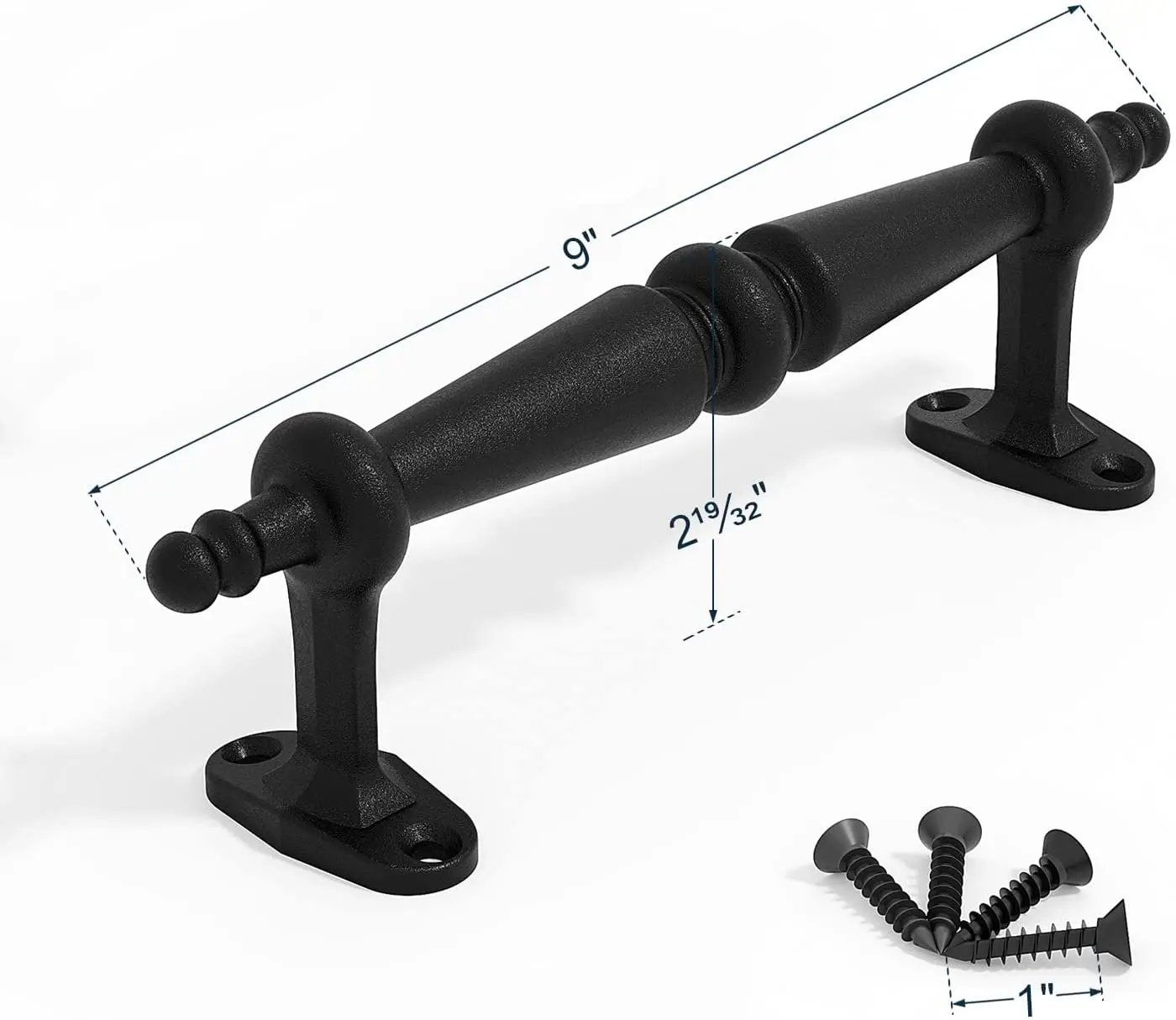 9" Barn Door Pull Handle Rustic Black Cast Iron Grab Easy Install For Barn Door Hardware Buy 9