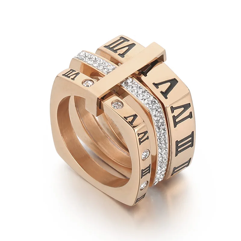 Fashion Engraving Jewelry Roman Numerals in 18k Gold Plated