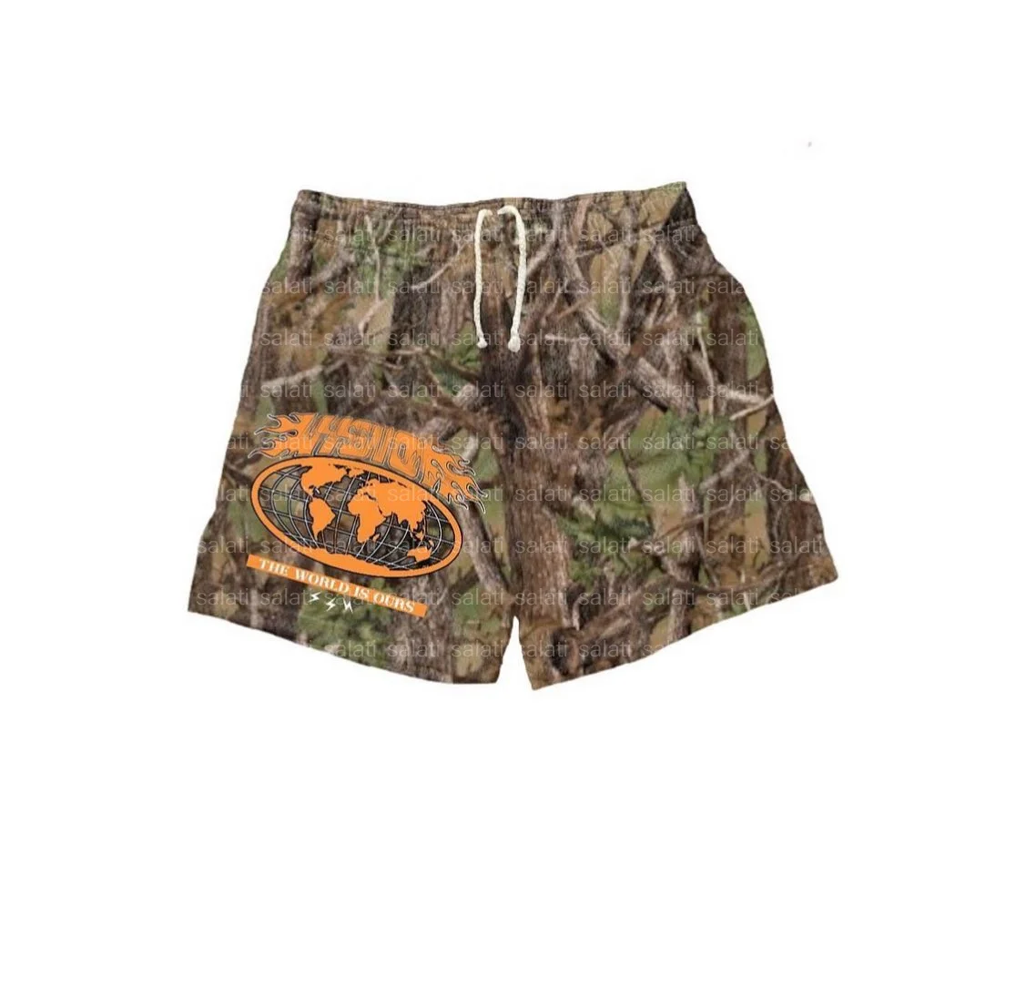 Custom Streetwear Cotton Polyester Sublimation Printed Summer Real Tree Camo Shorts for Men gallery 2