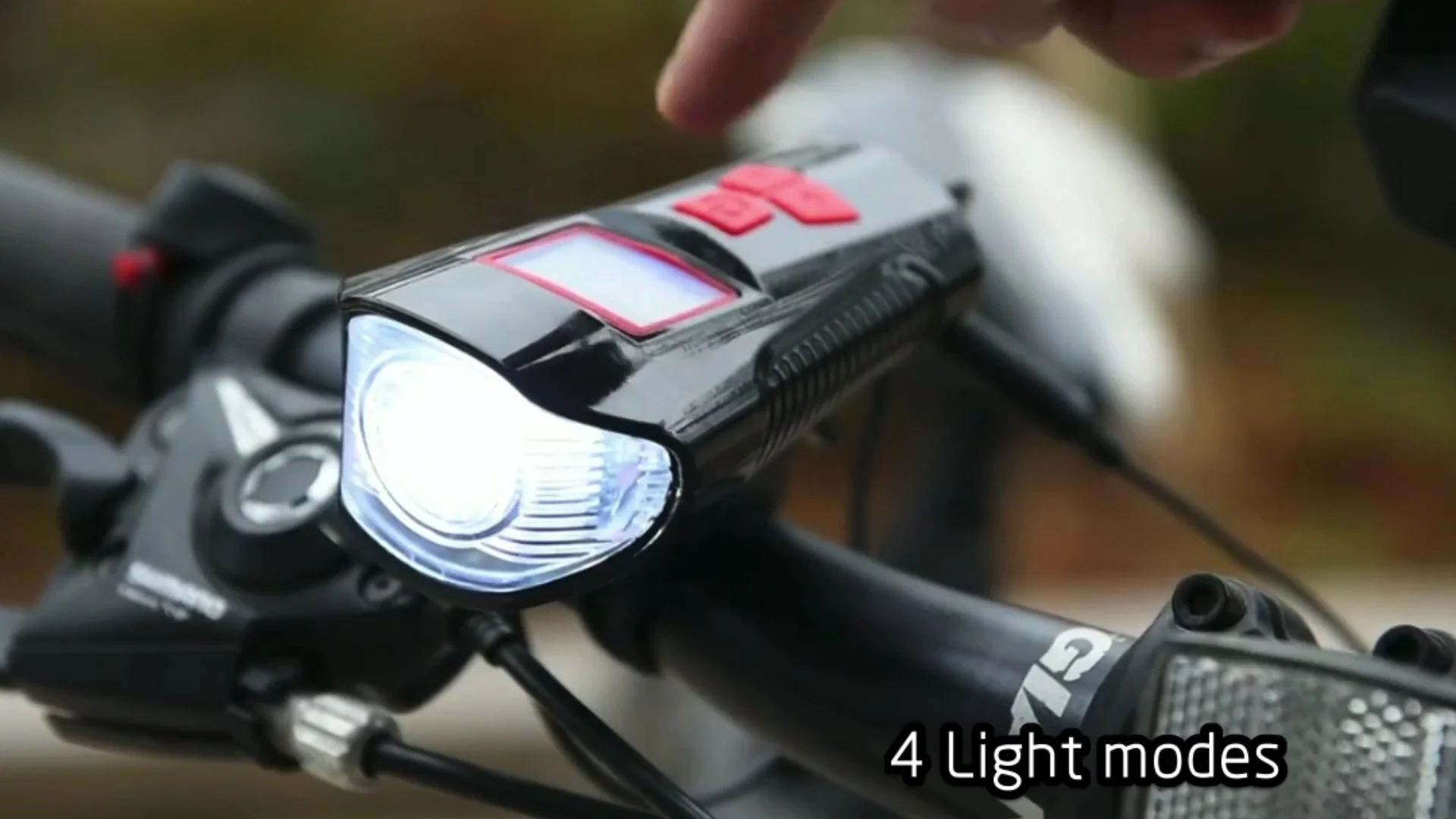 Bicycle Speedometer Set Front Led Flashlight Headlight Usb Rechargeable