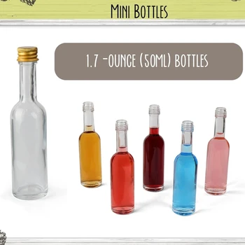 Lot de 60 petites Bouteilles en Verre de 20 ml Mini Bouteille Verre