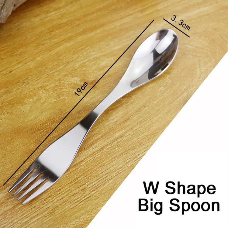 Custom Logo Spork Mini Spoon 304 Stainless Steel Spoon And Fork Spork