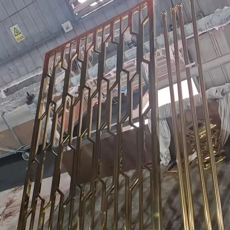 Custom Restaurant Wall Dividers Dining Room Stainless Steel Partition Laser Cut Metal Screen Separation Panels