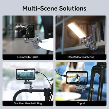 Smallrig Aluminum Camera Clamp Mount Adapter with 1/4"-20 & 3/8"-16 Threads Portable Flexible for Monitor Mount detail image