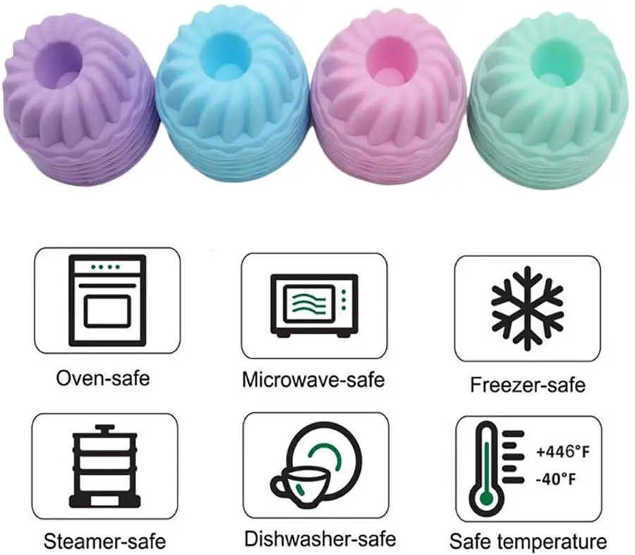 12 Packs Baking Molde Silicona Cupcakes Silicon Cupcake Muffin Dessert Mold Bundt Cake Pan Tray 12 Packs Baking Molde Silicona Cupcakes Silicon Cupcake Muffin Dessert Mold Bundt Cake Pan Tray