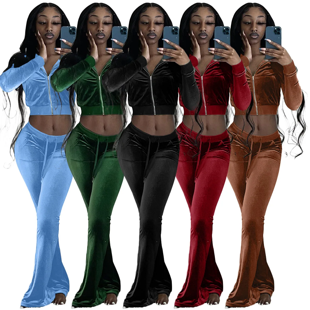Tracksuit Women 2 Piece Set Custom Logo 