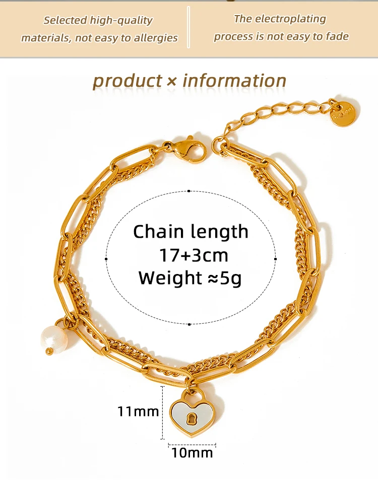 Water Proof Tarnish Free 18k Gold Plated Cuban Chain Bracelet Bangle