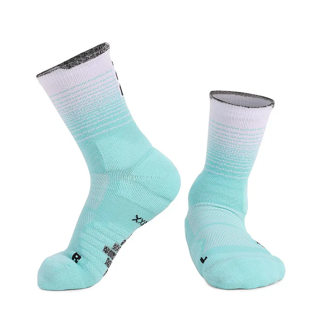 Unisex High Quality Cotton Basketball Socks Youth Size Knitted Impact Resistance Crew Style Logo Cuff Bottom for Autumn Season