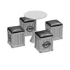 One table and four chairs