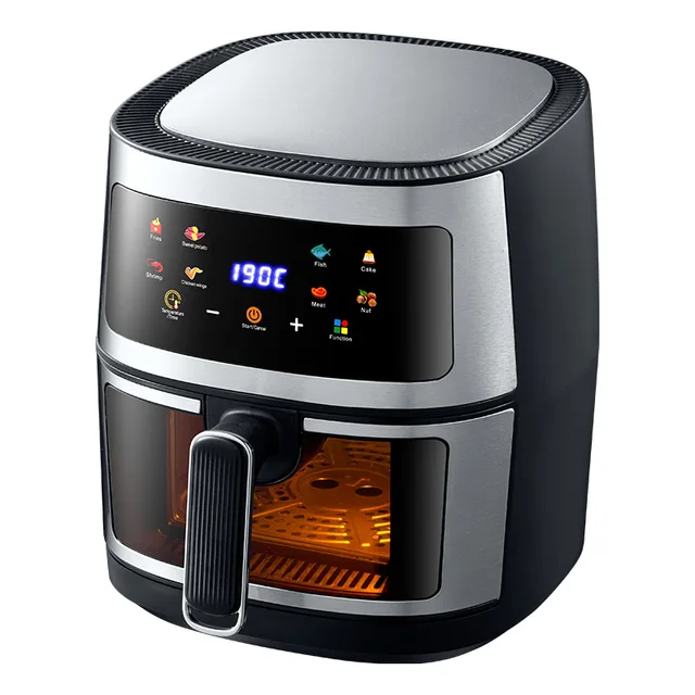 Multifunctional Intelligent 5L Touch Screen Air Fryer Modern Transparent Visual Oven Large Capacity New Household Electric Roast