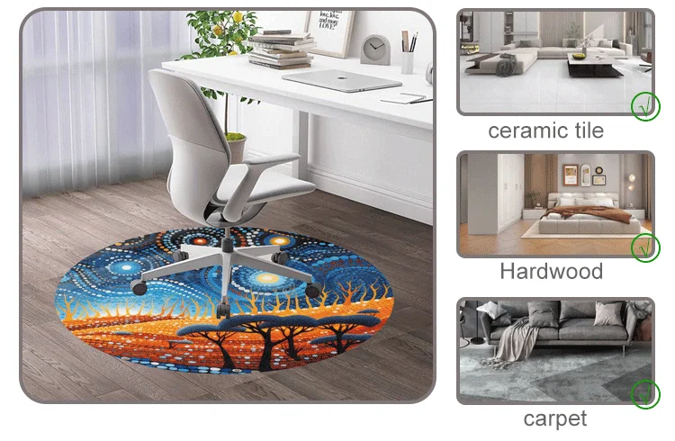 Non-slip Pvc E-sport Chair Mat Floor Protector Custom Gaming Computer Chair Floor Mat details