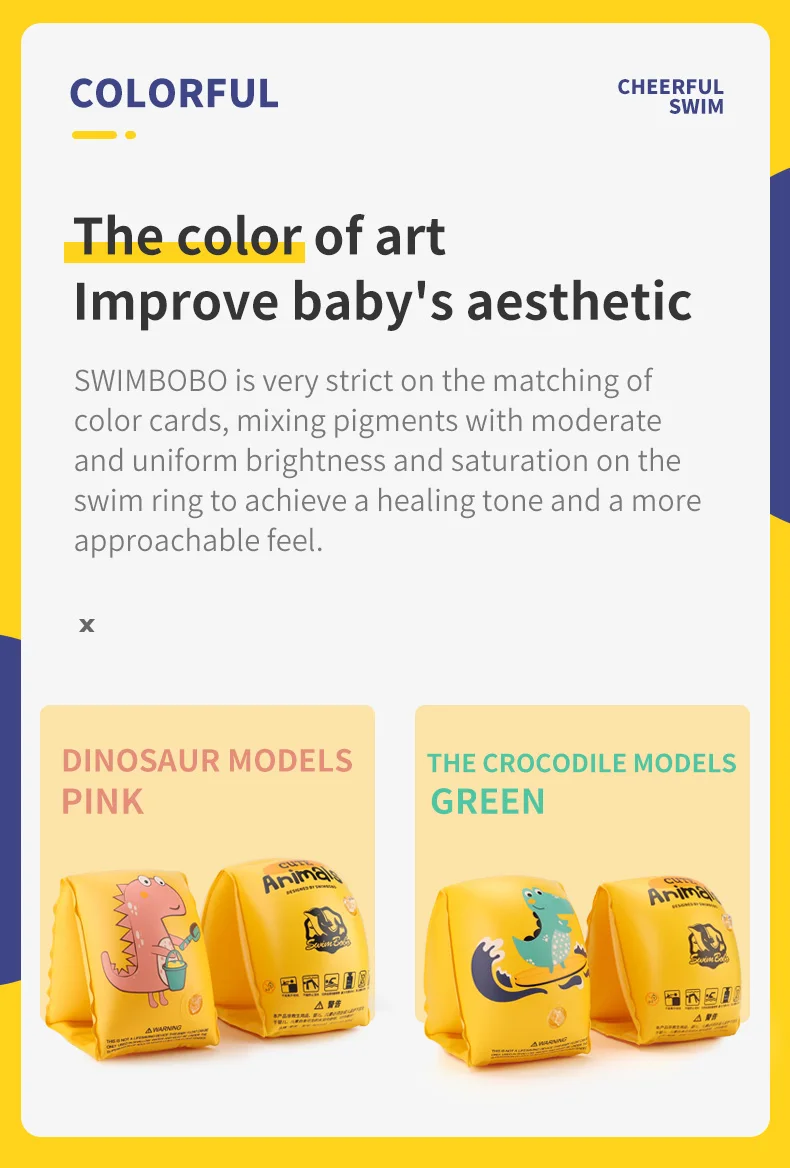 Swimbobo Fartory Custom New Child Swimming Rings Comfortable Good Looking Kids Arm Float Sleeve Ring Inflatable Baby Arm Ring